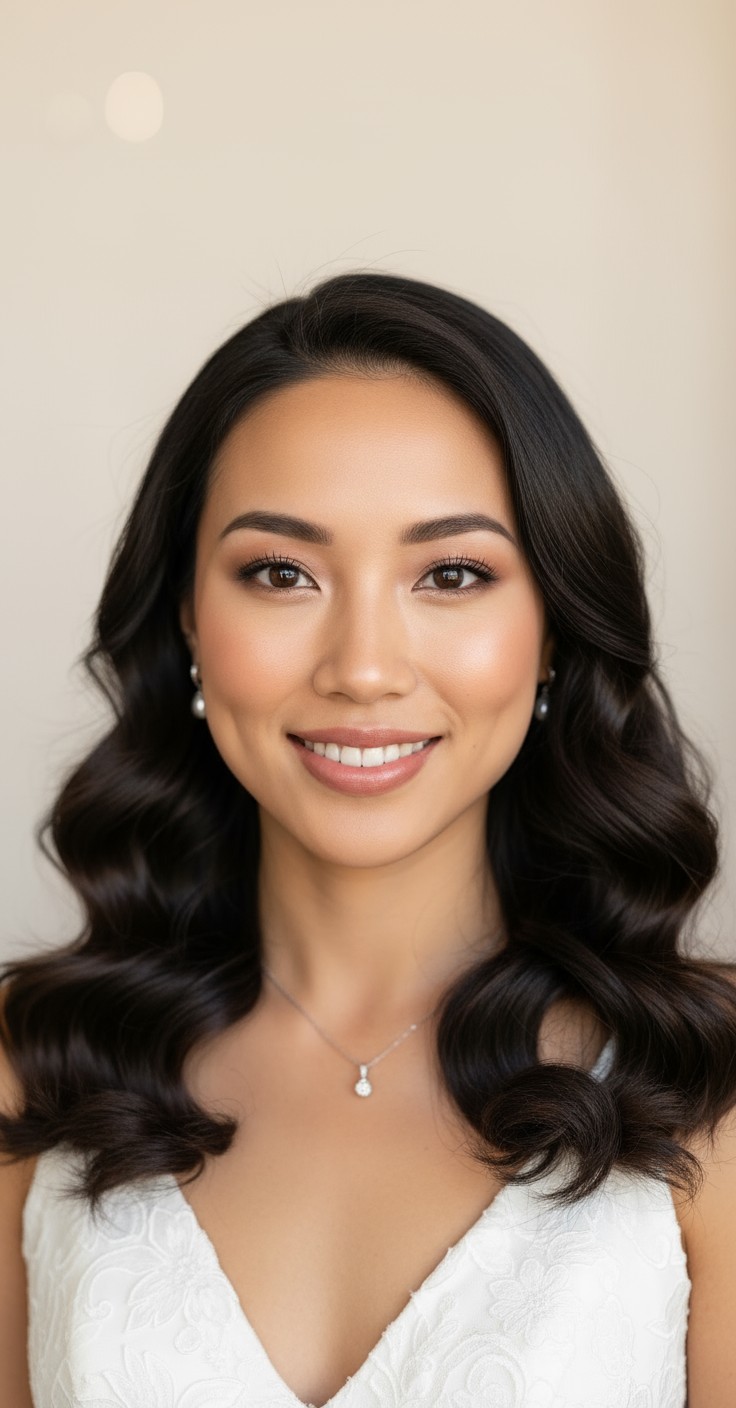 After Big Curls Wedding Hair